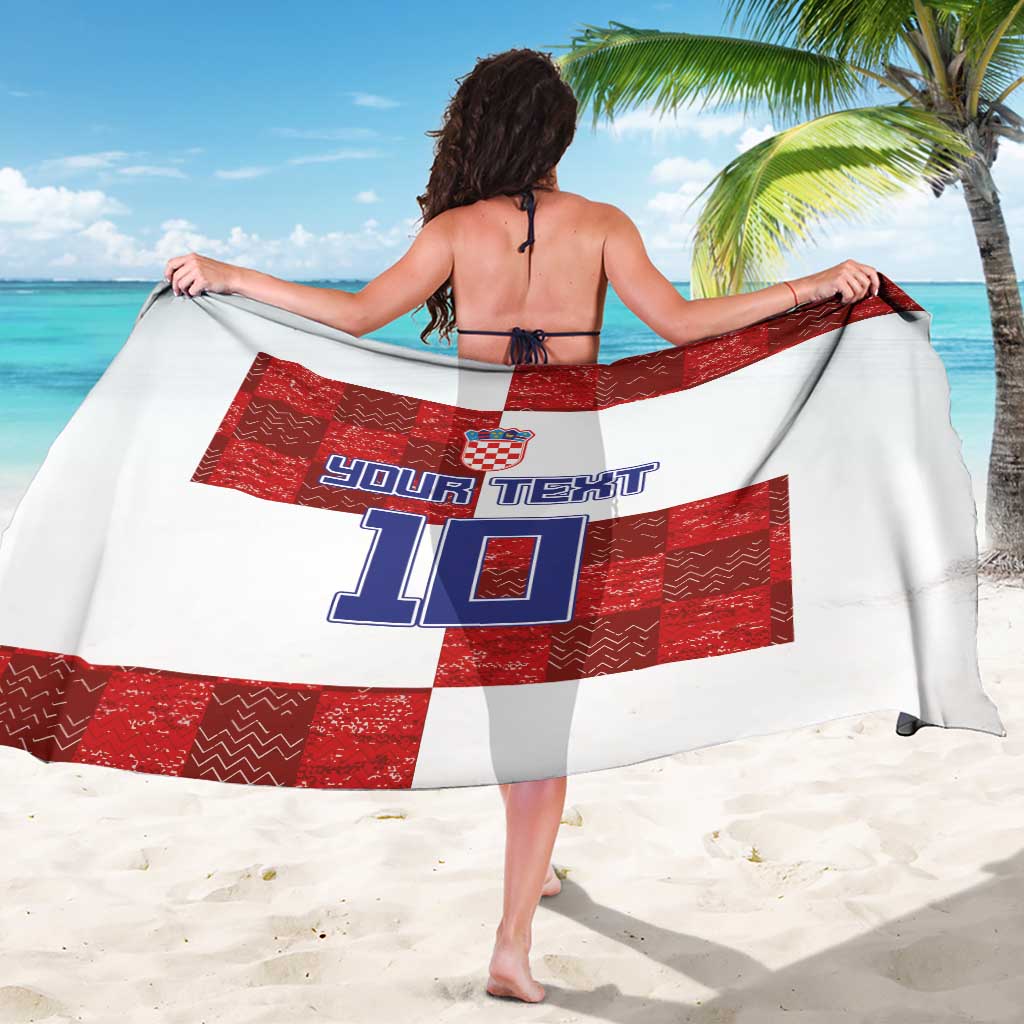 Custom Croatia Football Sarong Checkered Ones Sport Grunge Style