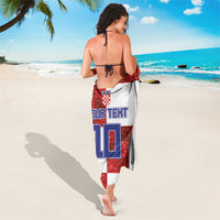 Custom Croatia Football Sarong Checkered Ones Sport Grunge Style