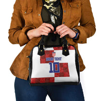 Custom Croatia Football Shoulder Handbag Checkered Ones Sport Grunge Style