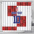 Custom Croatia Football Shower Curtain Checkered Ones Sport Grunge Style