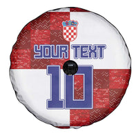 Custom Croatia Football Spare Tire Cover Checkered Ones Sport Grunge Style