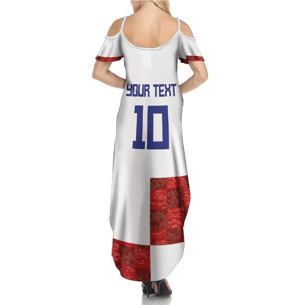 Custom Croatia Football Summer Maxi Dress Checkered Ones Sport Grunge Style