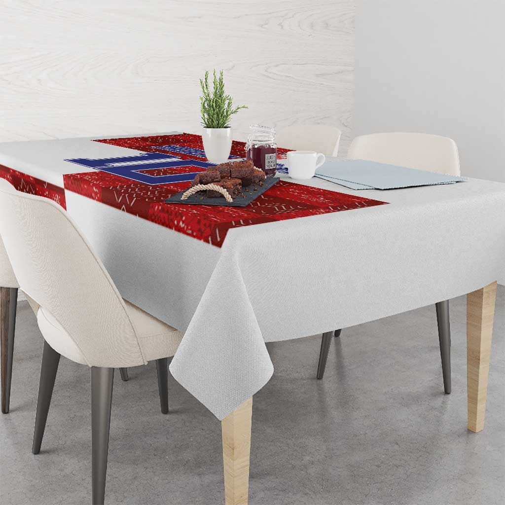 Custom Croatia Football Tablecloth Checkered Ones Sport Grunge Style