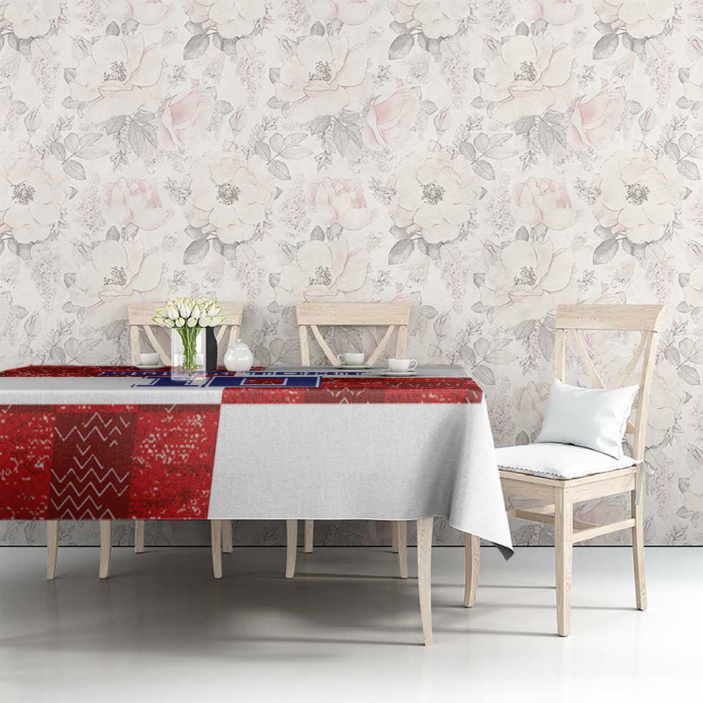 Custom Croatia Football Tablecloth Checkered Ones Sport Grunge Style