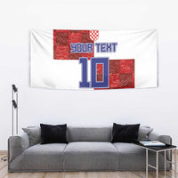 Custom Croatia Football Tapestry Checkered Ones Sport Grunge Style