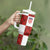 Custom Croatia Football Tumbler With Handle Checkered Ones Sport Grunge Style