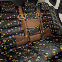 Traditional German Costume - Lederhosen and Soft Pretzel Back Car Seat Cover Folk Floral Pattern Style
