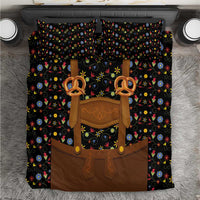Traditional German Costume - Lederhosen and Soft Pretzel Bedding Set Folk Floral Pattern Style