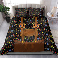 Traditional German Costume - Lederhosen and Soft Pretzel Bedding Set Folk Floral Pattern Style