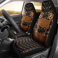 Traditional German Costume - Lederhosen and Soft Pretzel Car Seat Cover Folk Floral Pattern Style