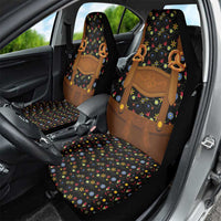 Traditional German Costume - Lederhosen and Soft Pretzel Car Seat Cover Folk Floral Pattern Style