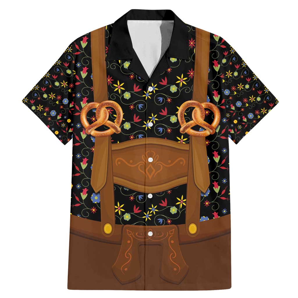 Traditional German Costume - Lederhosen and Soft Pretzel Family Matching Mermaid Dress and Hawaiian Shirt Folk Floral Pattern Style