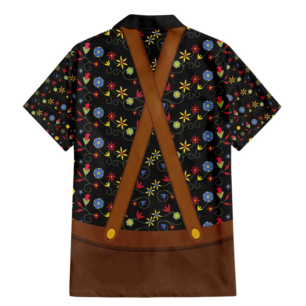 Traditional German Costume - Lederhosen and Soft Pretzel Family Matching Mermaid Dress and Hawaiian Shirt Folk Floral Pattern Style