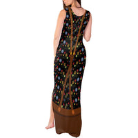 Traditional German Costume - Lederhosen and Soft Pretzel Tank Maxi Dress Folk Floral Pattern Style