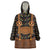 Traditional German Costume - Lederhosen and Soft Pretzel Wearable Blanket Hoodie Folk Floral Pattern Style