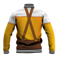 Traditional German Costume - Lederhosen and Soft Pretzel Baseball Jacket Oktoberfest Beer Head Funny Style