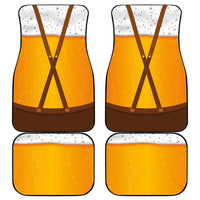 Traditional German Costume - Lederhosen and Soft Pretzel Car Mats Oktoberfest Beer Head Funny Style