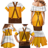 Traditional German Costume - Lederhosen and Soft Pretzel Family Matching Mermaid Dress and Hawaiian Shirt Oktoberfest Beer Head Funny Style