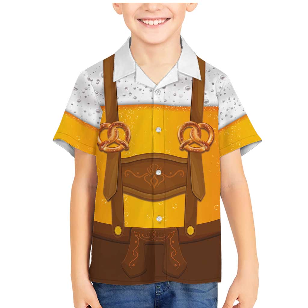 Traditional German Costume - Lederhosen and Soft Pretzel Family Matching Mermaid Dress and Hawaiian Shirt Oktoberfest Beer Head Funny Style