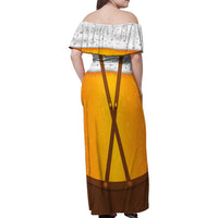 Traditional German Costume - Lederhosen and Soft Pretzel Family Matching Off Shoulder Maxi Dress and Hawaiian Shirt Oktoberfest Beer Head Funny Style