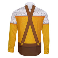 Traditional German Costume - Lederhosen and Soft Pretzel Family Matching Off Shoulder Short Dress and Hawaiian Shirt Oktoberfest Beer Head Funny Style