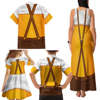 Traditional German Costume - Lederhosen and Soft Pretzel Family Matching Tank Maxi Dress and Hawaiian Shirt Oktoberfest Beer Head Funny Style