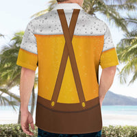 Traditional German Costume - Lederhosen and Soft Pretzel Hawaiian Shirt Oktoberfest Beer Head Funny Style