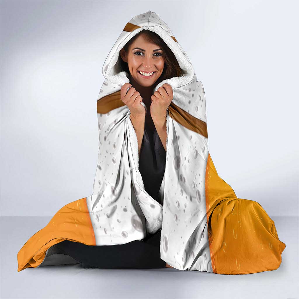 Traditional German Costume - Lederhosen and Soft Pretzel Hooded Blanket Oktoberfest Beer Head Funny Style