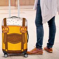 Traditional German Costume - Lederhosen and Soft Pretzel Luggage Cover Oktoberfest Beer Head Funny Style