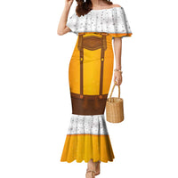 Traditional German Costume - Lederhosen and Soft Pretzel Mermaid Dress Oktoberfest Beer Head Funny Style