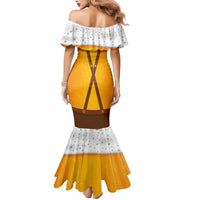 Traditional German Costume - Lederhosen and Soft Pretzel Mermaid Dress Oktoberfest Beer Head Funny Style