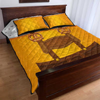 Traditional German Costume - Lederhosen and Soft Pretzel Quilt Bed Set Oktoberfest Beer Head Funny Style