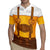 Traditional German Costume - Lederhosen and Soft Pretzel Rugby Jersey Oktoberfest Beer Head Funny Style