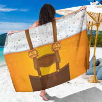 Traditional German Costume - Lederhosen and Soft Pretzel Sarong Oktoberfest Beer Head Funny Style
