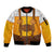 Traditional German Costume - Lederhosen and Soft Pretzel Sleeve Zip Bomber Jacket Oktoberfest Beer Head Funny Style