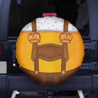 Traditional German Costume - Lederhosen and Soft Pretzel Spare Tire Cover Oktoberfest Beer Head Funny Style