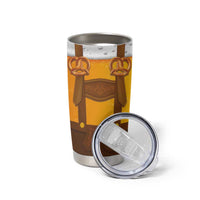 Traditional German Costume - Lederhosen and Soft Pretzel Tumbler Cup Oktoberfest Beer Head Funny Style