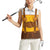 Traditional German Costume - Lederhosen and Soft Pretzel Women Sleeveless Polo Shirt Oktoberfest Beer Head Funny Style