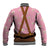 Traditional German Costume - Lederhosen and Soft Pretzel Baseball Jacket Blue Plaid Pattern with Edelweiss Flowers