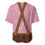 Traditional German Costume - Lederhosen and Soft Pretzel Baseball Jersey Blue Plaid Pattern with Edelweiss Flowers