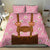 Traditional German Costume - Lederhosen and Soft Pretzel Bedding Set Blue Plaid Pattern with Edelweiss Flowers