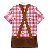 Traditional German Costume - Lederhosen and Soft Pretzel Family Matching Mermaid Dress and Hawaiian Shirt Blue Plaid Pattern with Edelweiss Flowers