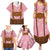 Traditional German Costume - Lederhosen and Soft Pretzel Family Matching Summer Maxi Dress and Hawaiian Shirt Blue Plaid Pattern with Edelweiss Flowers