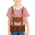 Traditional German Costume - Lederhosen and Soft Pretzel Family Matching Summer Maxi Dress and Hawaiian Shirt Blue Plaid Pattern with Edelweiss Flowers