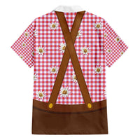 Traditional German Costume - Lederhosen and Soft Pretzel Family Matching Tank Maxi Dress and Hawaiian Shirt Blue Plaid Pattern with Edelweiss Flowers