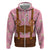 Traditional German Costume - Lederhosen and Soft Pretzel Hoodie Blue Plaid Pattern with Edelweiss Flowers
