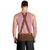 Traditional German Costume - Lederhosen and Soft Pretzel Men Tank Top Blue Plaid Pattern with Edelweiss Flowers