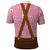 Traditional German Costume - Lederhosen and Soft Pretzel Polo Shirt Blue Plaid Pattern with Edelweiss Flowers