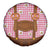 Traditional German Costume - Lederhosen and Soft Pretzel Spare Tire Cover Blue Plaid Pattern with Edelweiss Flowers
