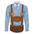 Traditional German Costume - Lederhosen and Soft Pretzel Family Matching Summer Maxi Dress and Hawaiian Shirt Red Plaid Pattern with Edelweiss Flowers